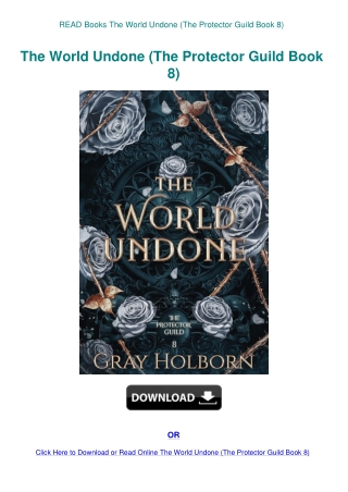 READ Books The World Undone (The Protector Guild Book 8)