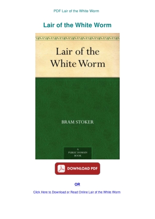 PDF Lair of the White Worm