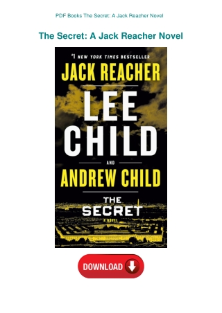 PDF Books The Secret A Jack Reacher Novel