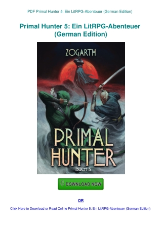 PDF Primal Hunter 5 Ein LitRPG-Abenteuer (German Edition)
