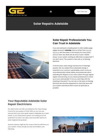 Solar Repairs Adelaide