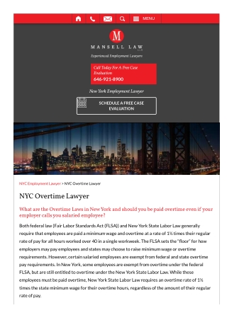 NYC Overtime Lawyer: Understanding Overtime Laws in New York