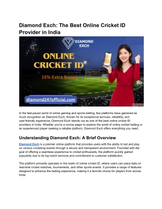 Diamond Exch_ The Best Online Cricket ID Provider in India