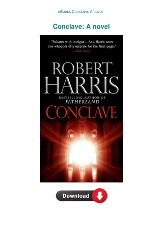 eBooks Conclave A novel