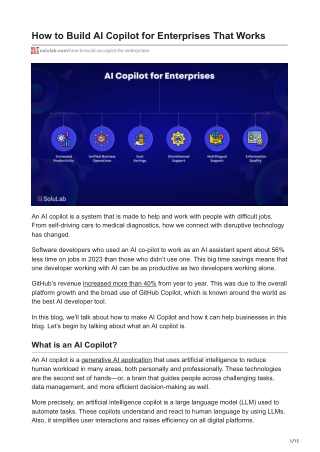 How to Build AI Copilot for Enterprises That Works?