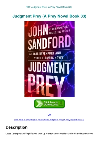 PDF Judgment Prey (A Prey Novel Book 33)