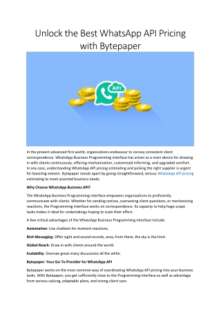 Enhance Customer Engagement with Bytepaper’s WhatsApp AI Chatbot