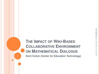 The Impact of Wiki-Based Collaborative Environment on Mathematical Dialogue