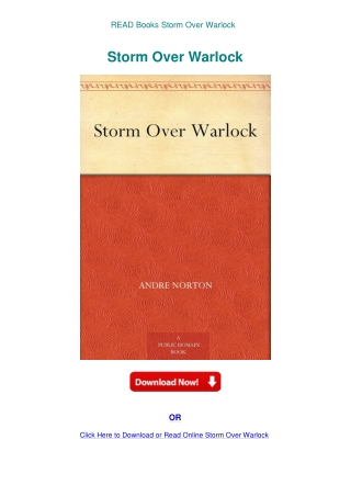 READ Books Storm Over Warlock