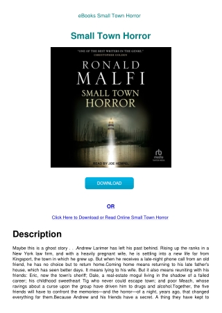 eBooks Small Town Horror