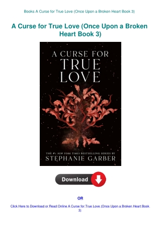 Books A Curse for True Love (Once Upon a Broken Heart Book 3)
