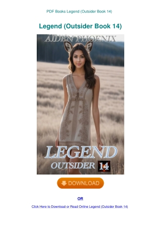 PDF Books Legend (Outsider Book 14)