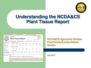 Understanding the NCDA&amp;CS Plant Tissue Report