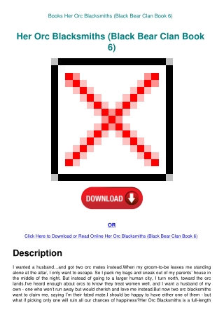 Books Her Orc Blacksmiths (Black Bear Clan Book 6)