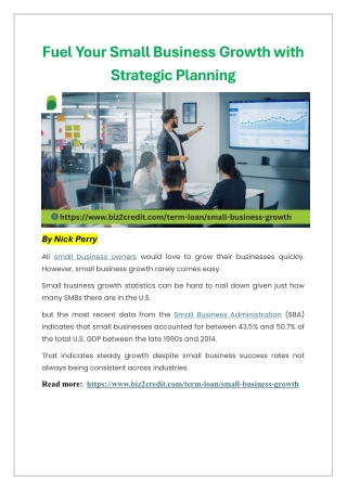 Fuel Your Small Business Growth with Strategic Planning