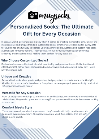 Personalized Socks The Ultimate Gift for Every Occasion