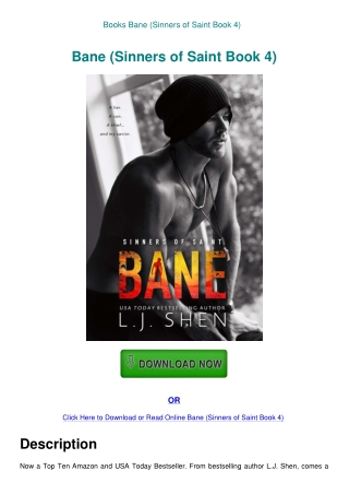 Books Bane (Sinners of Saint Book 4)