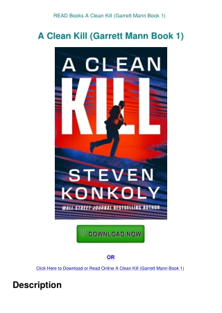 READ Books A Clean Kill (Garrett Mann Book 1)