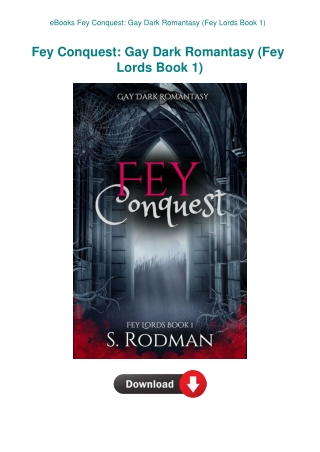 eBooks Fey Conquest Gay Dark Romantasy (Fey Lords Book 1)