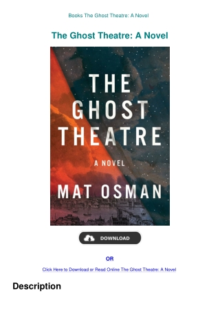 Books The Ghost Theatre A Novel