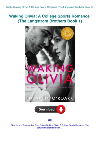 Books Waking Olivia A College Sports Romance (The Langstrom Brothers Book 1)
