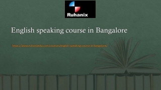 English speaking course in Bangalore