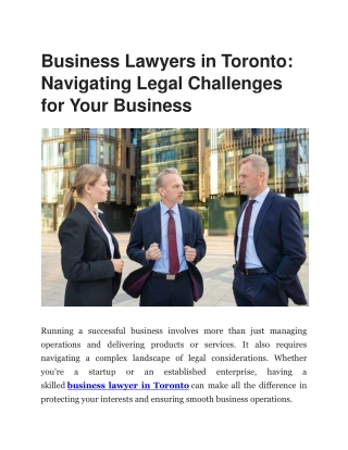 Business Lawyer in Toronto | Aina Law