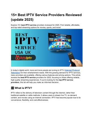 15  Best IPTV Service Providers Reviewed (update 202