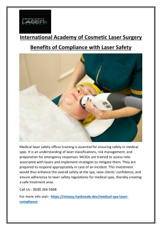 A Broad Introduction to Laser Safety Regulations for Medical Spas