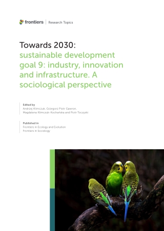 Towards 2030: Sustainable Development Goal 9