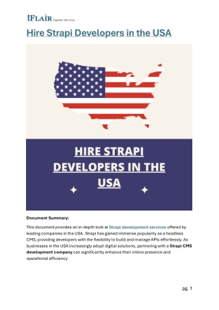 Hire Strapi Developer in USA
