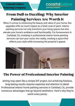 From Dull to Dazzling Why Interior Painting Services Are Worth It