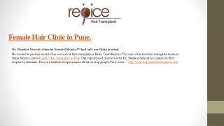 Female Hair Transplant in Pune