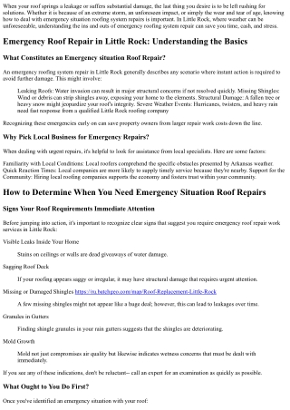 Emergency Situation Roof Repair in Little Rock: What You Required to Know
