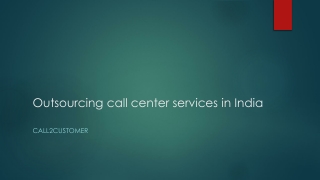 Outsourcing call center services in India