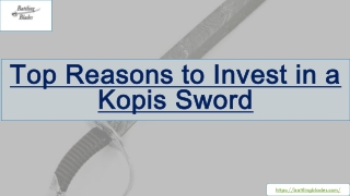 Top Reasons to Invest in a Kopis Sword