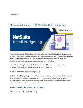 Streamline Finances with NetSuite Retail Budgeting