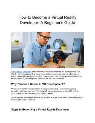 How to Become a Virtual Reality Developer_ A Beginner's Guide