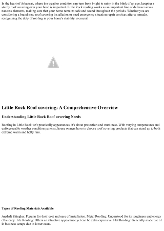 Little Rock Roof: Maintaining Your Home Safe With the Seasons