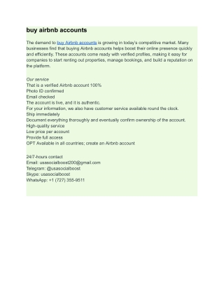 buy airbnb accounts