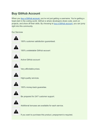 Buy GitHub Account