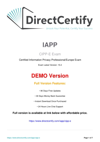 "Simple Q&A PDF for CIPP-E Exam Preparation Guide"
