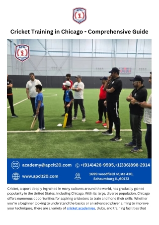 Cricket Training in Chicago - Comprehensive Guide