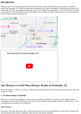 Top Mistakes to Avoid When Hiring a Realtor in Scottsdale, AZ