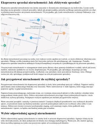 Błyskawiczna sprzedaż nieruchomości: Jak efektywnie sprzedać?