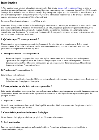 Économie d'énergie et sites internet : ce qu'il faut savoir