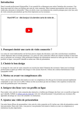 Comment personnaliser sa carte de visite connectée pour attirer l'attention des