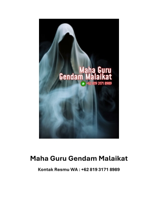 Maha Guru Gendam Malaikat