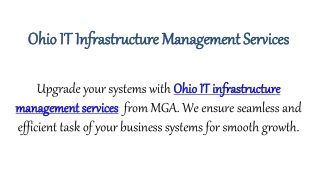 Ohio IT Infrastructure Management Services