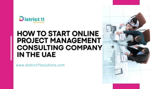 How to Start Online Project Management Consulting Company in the UAE